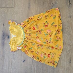 Matilda Jane Girls sz 4 Yellow Floral Dress